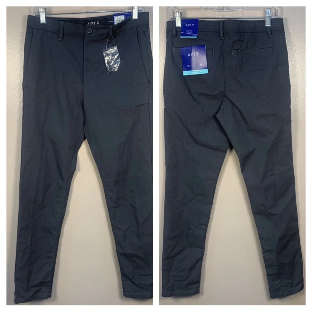 APT.9 Tech Pants Performance Slim Stretch Pants - Picture 12 of 12